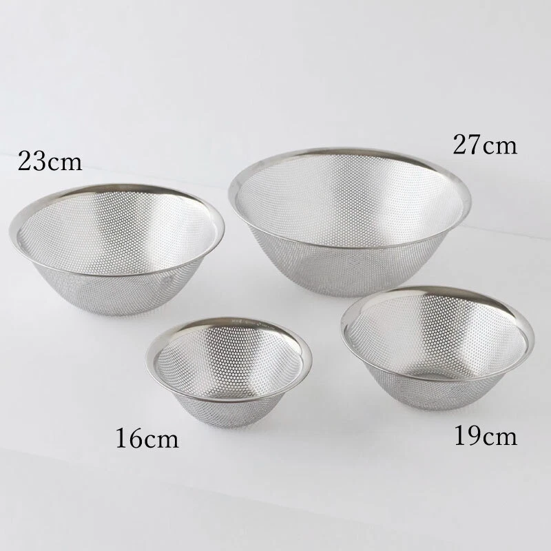 Sori Yanagi Strainer colander6.3" 7.5" 9" 10.6" 18/8 Stainless Steel 4pcs New