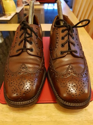 clarks gold brogues