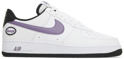 Nike Air Force 1 '07 LV8 Hoops White Canyon Purple Black DH7440-100 Men's 11.5