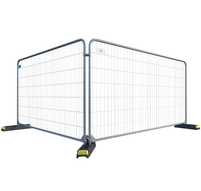 2 X Round Top Temporary Fencing Panels Heras Style Event Construction