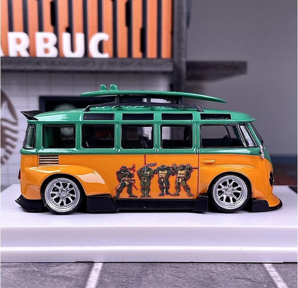 Car ZD LMLF 1/64 VW T1 RWB Van Bus Camper Kombi Turtles