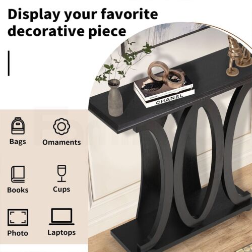 Familand Console Table Wooden Hallway Entryway Tables Behind Sofa Couch 91.5cm - Picture 3 of 9