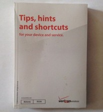Verizon Motorola MOTO VU204 Cell Phone User Guide Manual  Tips,Hints, Shortcuts