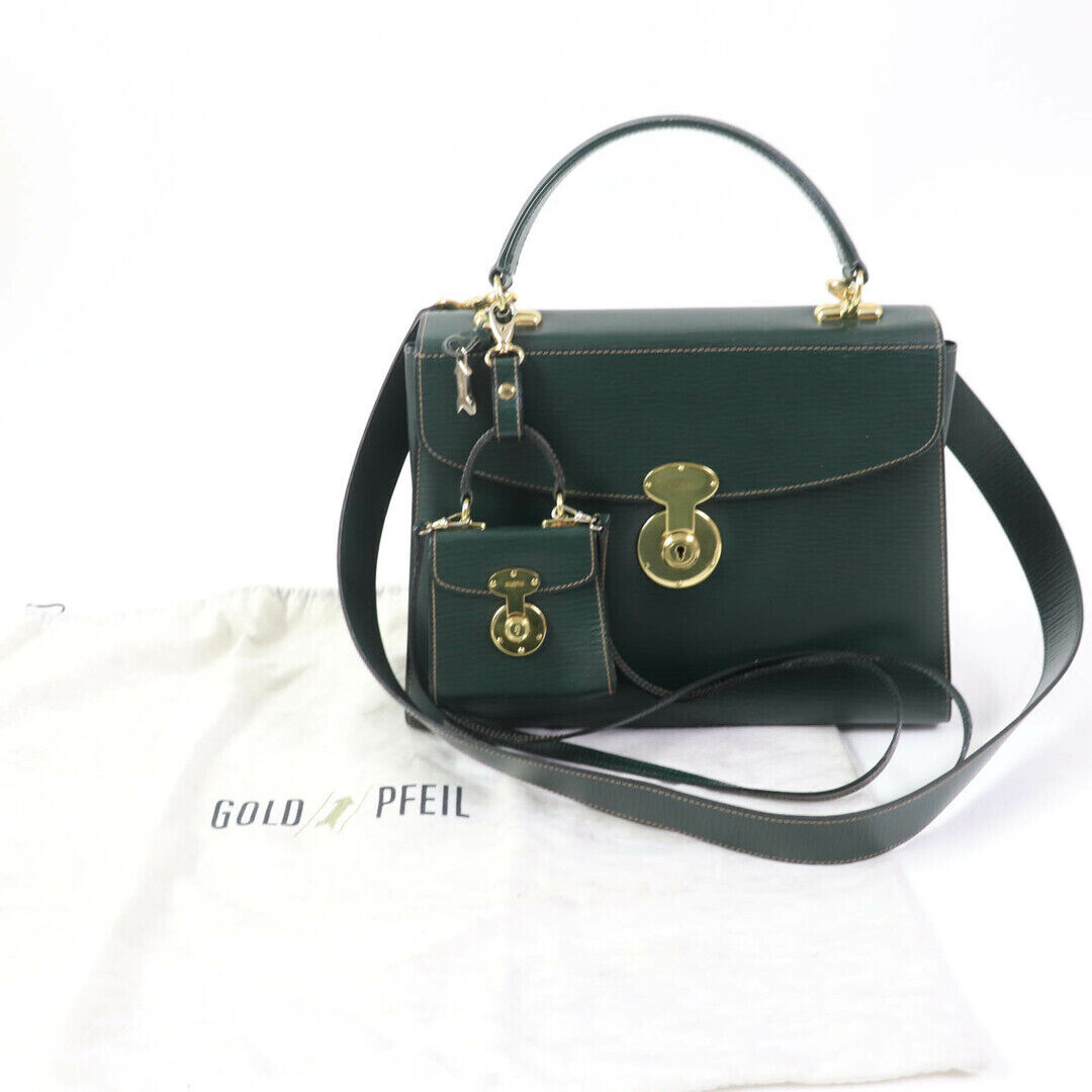GOLD PFEIL Gold File Handmade 2WAY Leather Shoulder Bag GOLD PFEIL Gold File Handmade 2WAY Leather Shoulder Bag