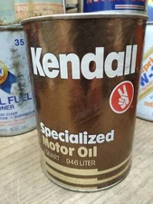Vtg Kendall Specialized Motor Oil SAE 30 Super D III 1 Quart Paper Can Empty