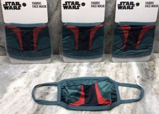 3ea Kids Disney Star Wars Boba Fett Fabric Face Masks-New-Ages 4 Up-SHIP N24HR