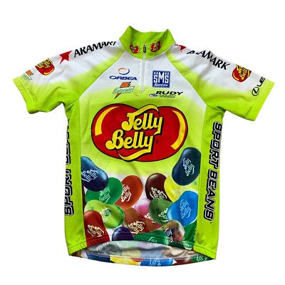 vintage Santini Jelly Belly Trikot Gr. S BW 46cm Bike Shirt 90er