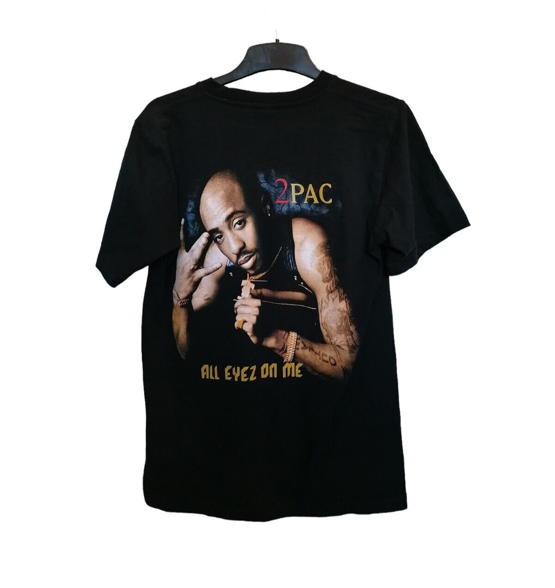 2Pac All Eyez On Me size M rockvolution black double sided print t