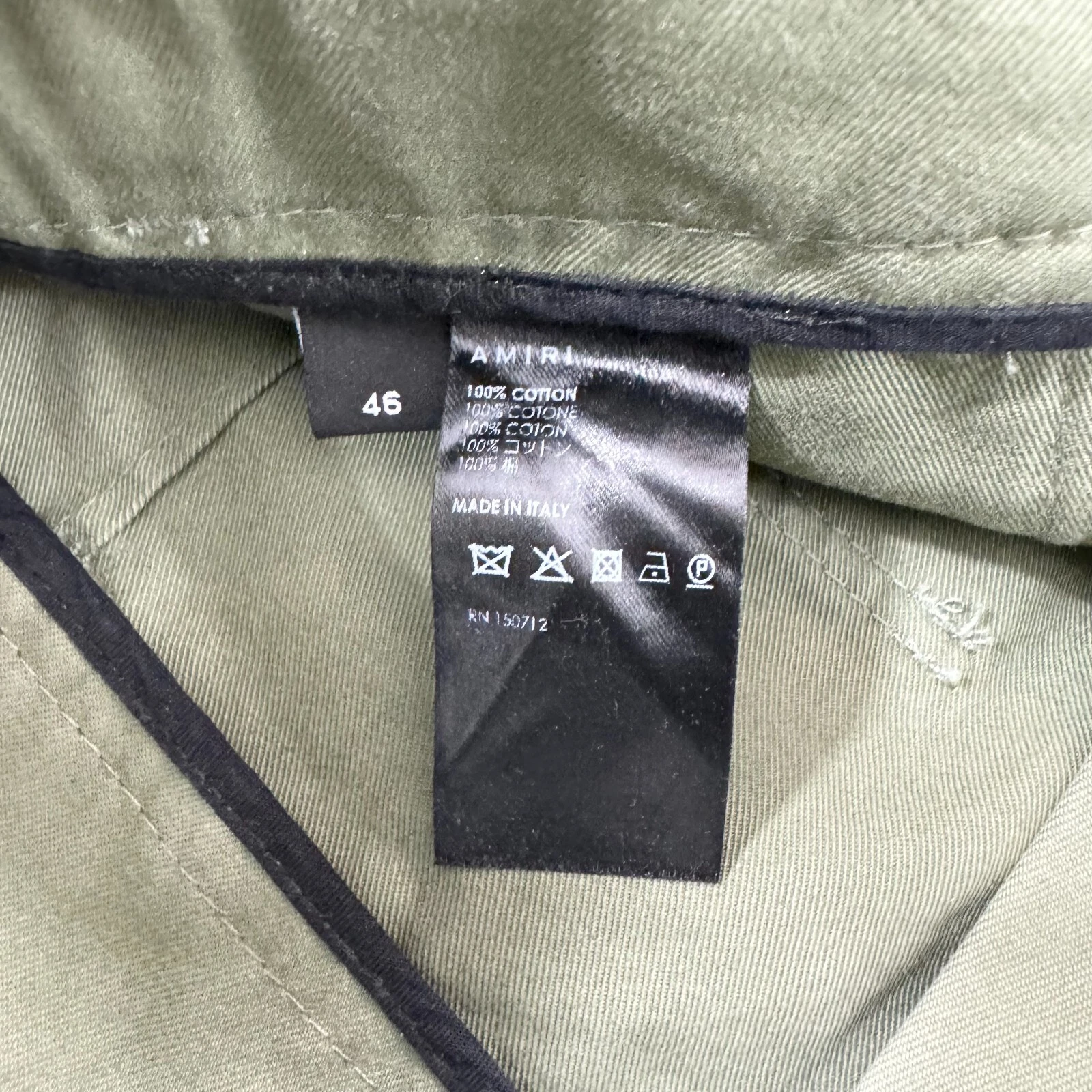 Pantaloni dritti stampa Amiri Bandana in verde prezzo disponibile £895 * esauriti in tutto il mondo *