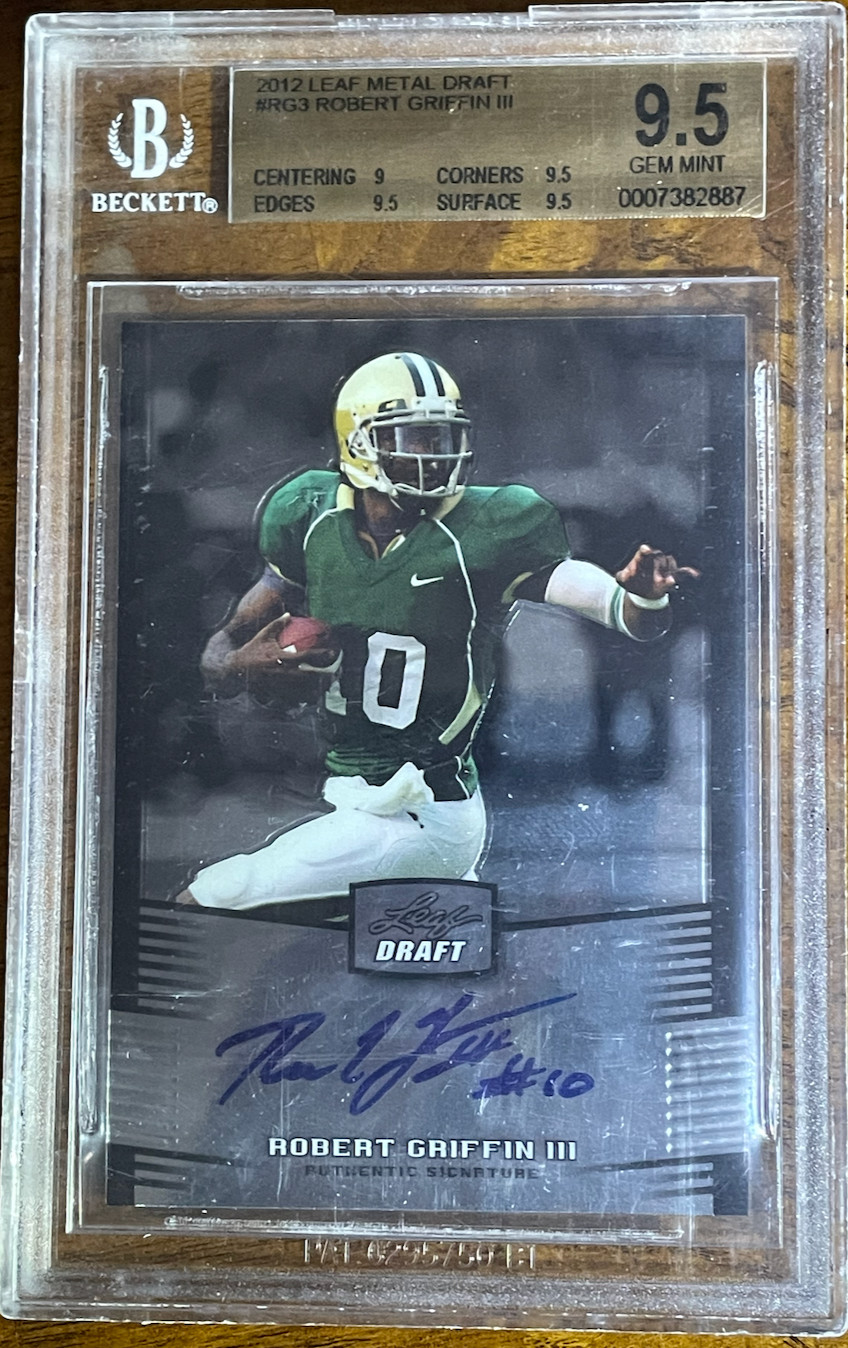 Robert Griffin III Leaf Metal Draft #RG3 Autograph