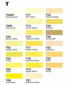 yellow copic markers