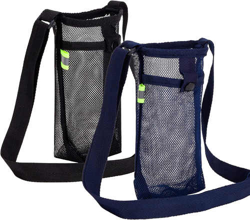 Water Bottle Holder Carrier with Adjustable Shoulder Strap - Beach & Sports Bott