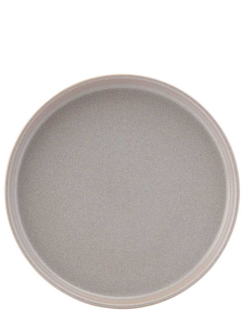 Pico Grey Coupe Plate Set Round Dinner Desserts Plates 8.5"" (22Cm) Pack Of 6