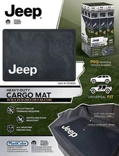 Jeep Heavy Duty Rear Trunk Cargo Mat Floor Liner Plasticolor 001806R01 GIFT