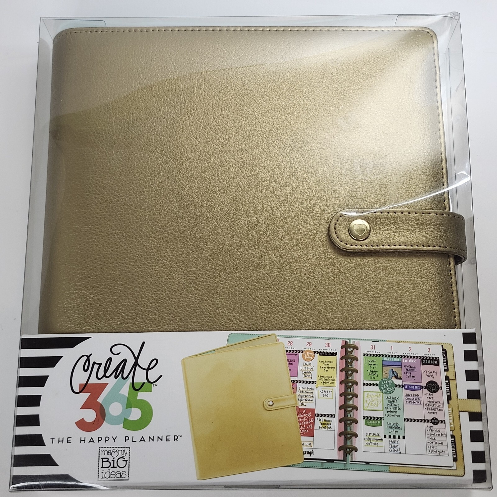 The Happy Planner Deluxe Cover BIG Gold Binder me & my BIG ideas Create