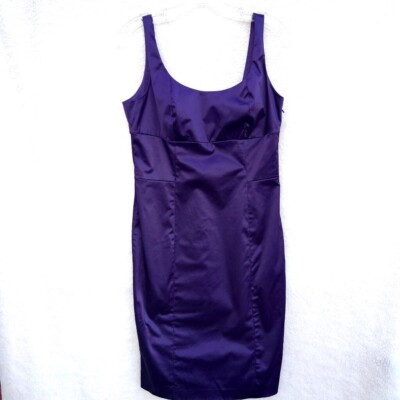 purple stretch satin bodycon mini dress INC Mini Bodycon Purple Satin Stretch Sleeveless Empire Waist Dress Woman's  Sz 6