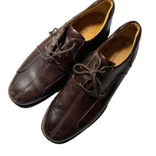 Johnston & Murphy Oxford Men's Size 11.5 Brown Sheepskin Leather Shoes