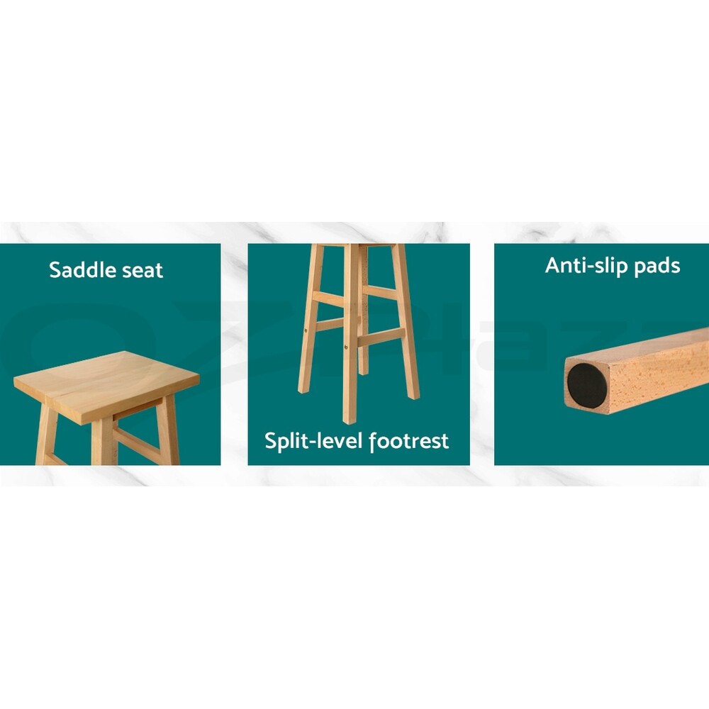 Artiss Bar Stools Kitchen Stool Wooden Counter Chairs Barstools Black