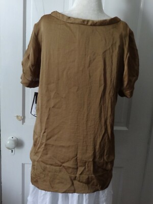 Tunique Habillée Victor Alfaro Bronze/marron - Taille 10 L, Décor Métallique, Neuve Avec étiquette