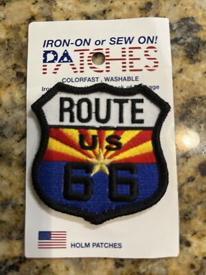 Route 66 Patch - Arizona Copper Star, AZ Badge 2.5'' (Iron on)