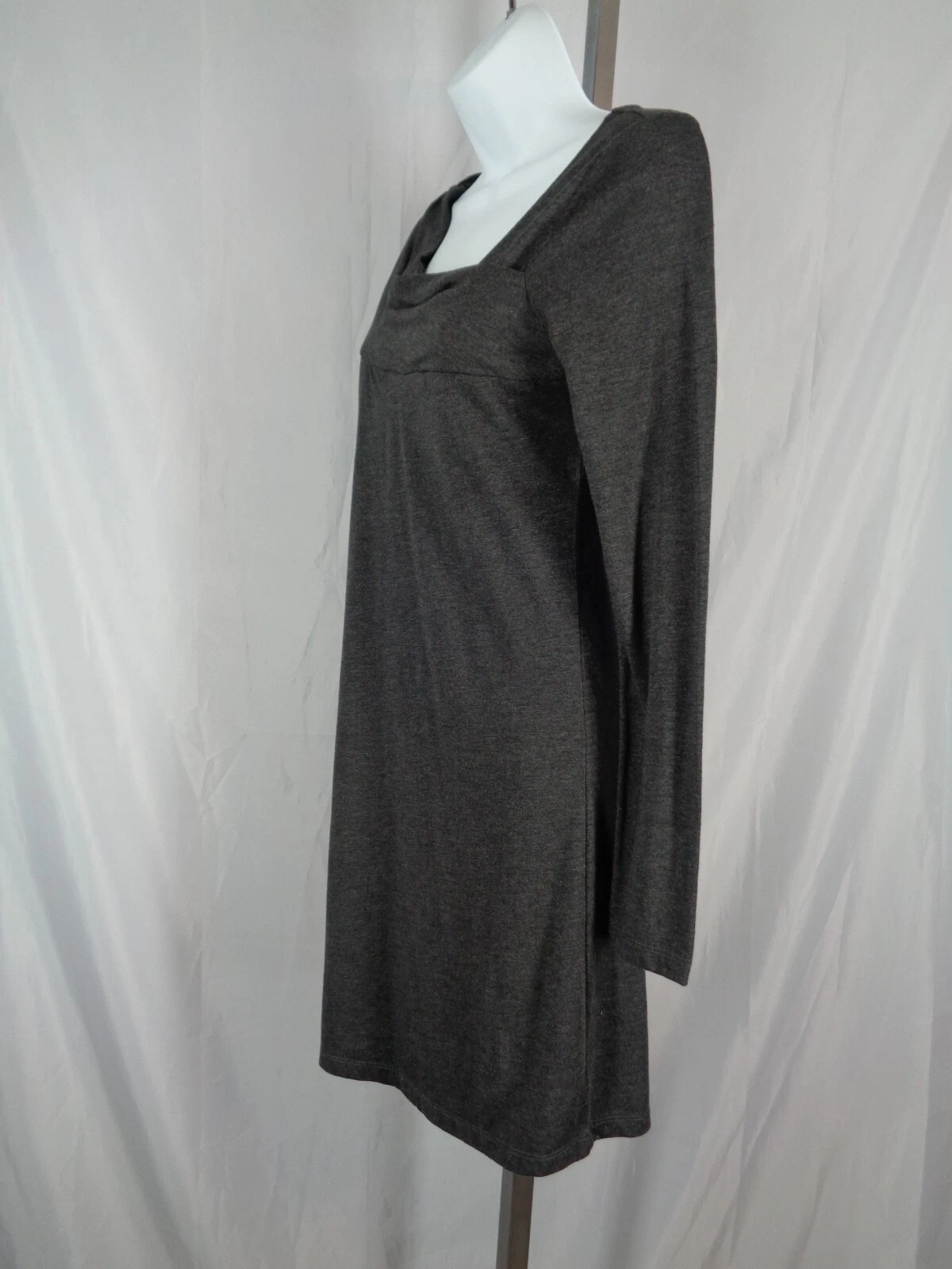 lole cross drape neck long sleeve dress 