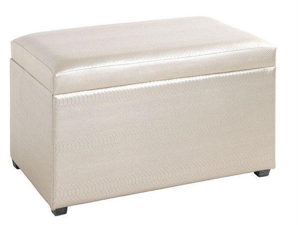 Haku Sitztruhe Mattgold (Motiv Snake) Truhenbank Strauraumtruhe Sitzbank Truhe-image