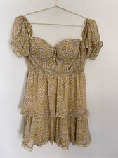 ASTR THE LABEL Floral Two Tier Off Shoulder Mini Dress Size Medium NEW