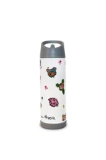 ZoLi Pip Toki 16 oz. Straw Isolation Water Bottle Stainless Steel White/Gray NEW