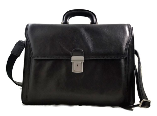 Borsa pelle valigetta 24 ore uomo donna cartella portadocumenti nero | eBay