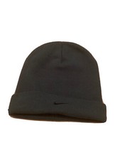 Nike Youth Boys Toboggan Gray with Black "Swoosh" Beanie Hat