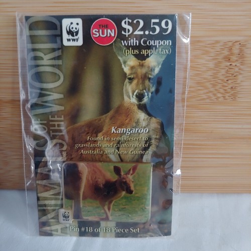 World Wildlife Fund WWF Animals of the World 1986 Pins New in Package Lot of 7 - Picture 13 of 16