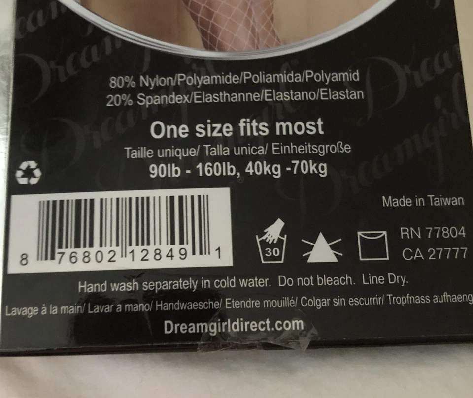 Dreamgirl fishnet Thigh Highs with stay up silicon White 0115 - Image 3 of 3
