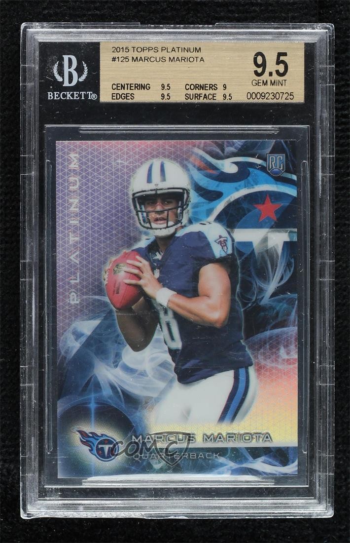 2015 Topps Platinum Rookies Marcus Mariota #125 BGS 9.5 GEM MINT 1ke4