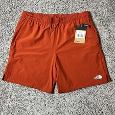 The North Face Wander Shorts Mens Large Performance Crimson Orange 7" Inseam New