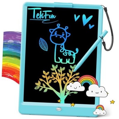 LCD Writing Tablet Doodle Board, 10inch Colorful Drawing 7''W x 9.8''H Blue