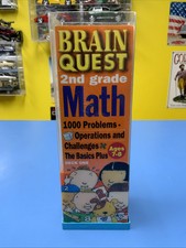BRAIN QUEST 2nd grade Ages 7-8 MATH Deck One  Two 1000 Problems Operations Etc