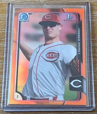 TANNER RAINEY 2015 Bowman Chrome ORANGE REFRACTOR 1ST RC ROOKIE #07/25 !