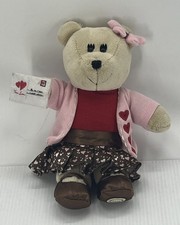2011 Starbucks Bear Collection Plush Girl Teddy 102nd Edition Hearts 105 .