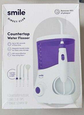 Smile Direct Club Full Size Countertop Water Flosser 10 Levels 3 Tips Open Box