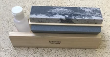 Tri 6 Arkansas Knife Sharpening Stone Kit 