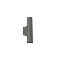 Wandlampe Up Down H: 18 Cm Ø 4 Cm Klein Grau 2X R35 GU10 Metall Wandleuchte
