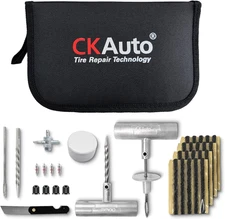 Universal Tire Repair Kit, Heavy Duty Car Emergency Tool Kit for Flat Tire Punct