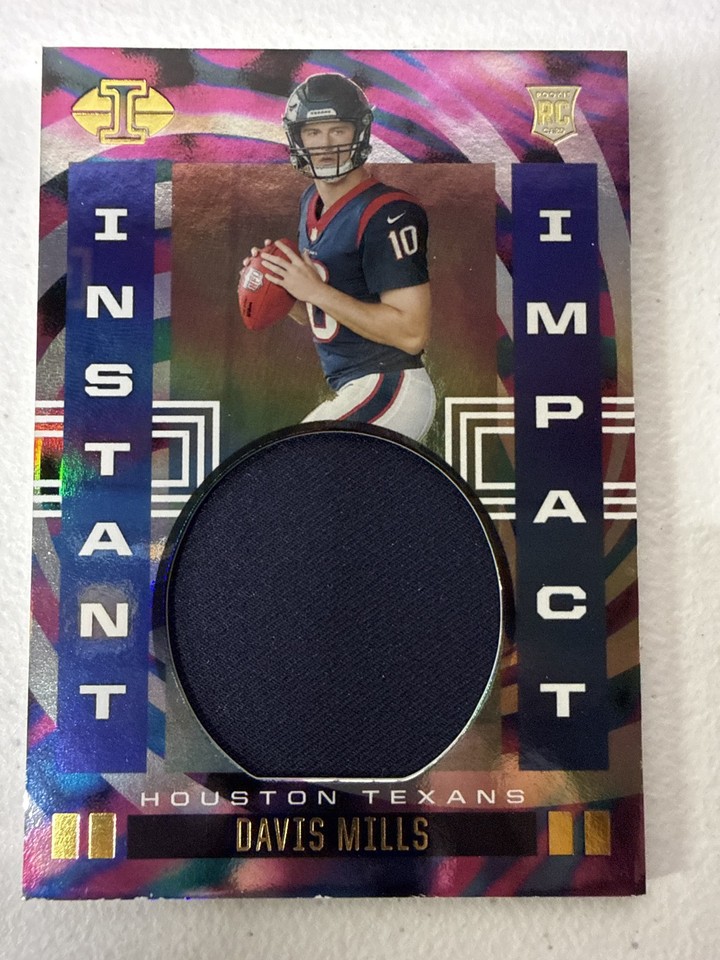 2021 Panini Illusions Instant Impact #II-DM Davis Mills Texans RC Jersey Relic