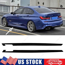 Gt Style For 2019 Bmw G20 330i 330e M340i Gloss Black Side Skirt Extension Pair Gt Style For 2019 Bmw G20 330i 330e M340i Gloss Black Side Skirt Extension Pair
