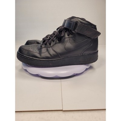 Nike Air Force 1 Mid 07 Triple Black Leather Sneakers 315123-001 Size 10.5