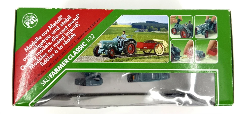 SIKU Farmer Classic 1:32 Tractor with Trailer 3473 Die-Cast Metal Model Farm Toy - Image 2 of 4