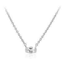 Cavill Silbercollier 925 Rhodiniert WeißEr Topas Oval 0,54Ct Elegant