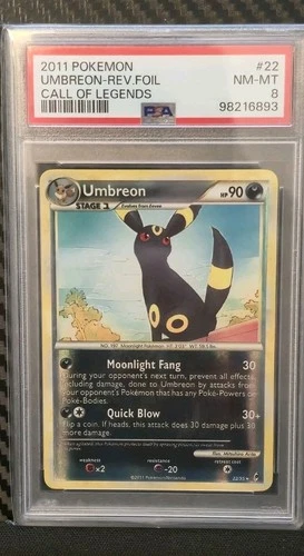 2011 Pokemon Umbreon Call of Legends 22/95 Reverse Holo PSA 8