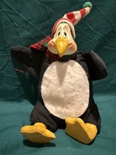 Vintage The Christmas Country Folk Russ Berrie Sitting Penguin