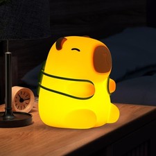Capybara Night Light for Kids,Cute Squishy Silicone Nursery Nightlight Kawaii...